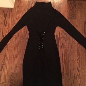 Black turtles corset dress